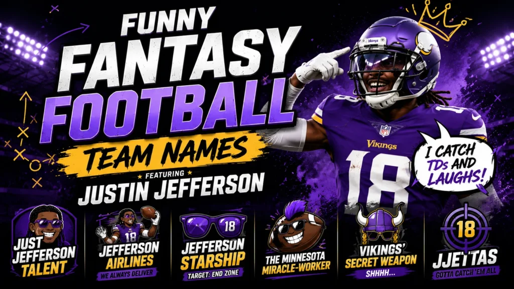 250+ Funny Fantasy Football Team Names Justin Jefferson