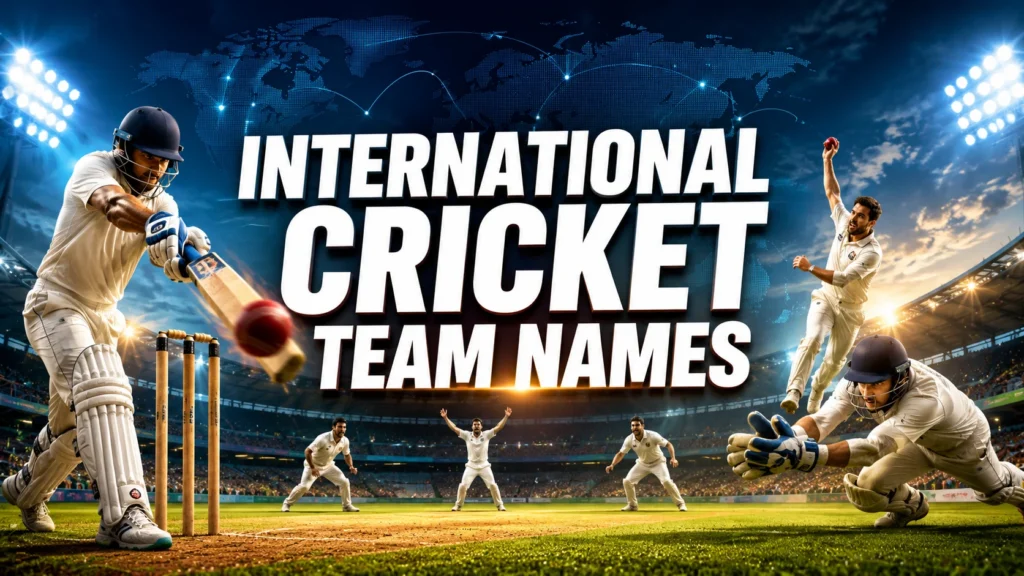 250+ International Cricket Team Names (Creative & Powerful)