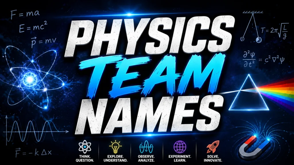 250+ Physics Team Names (Cool & Creative)