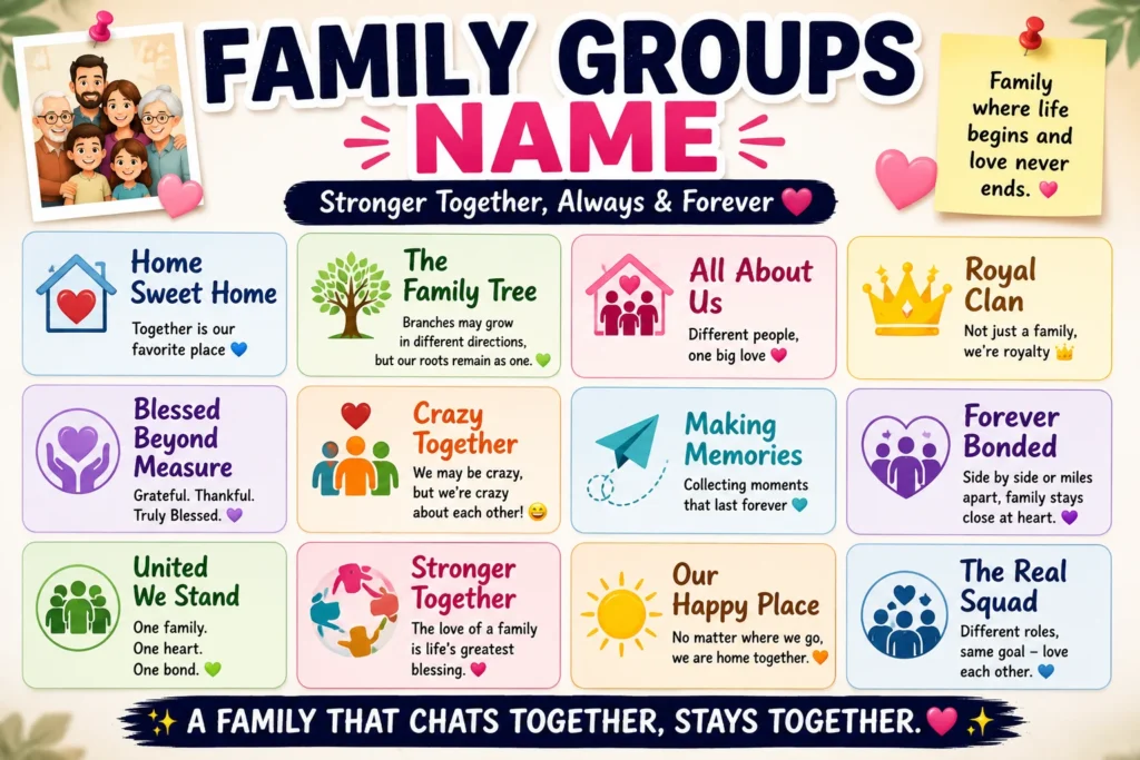 250+ Family Group Names for Every Family