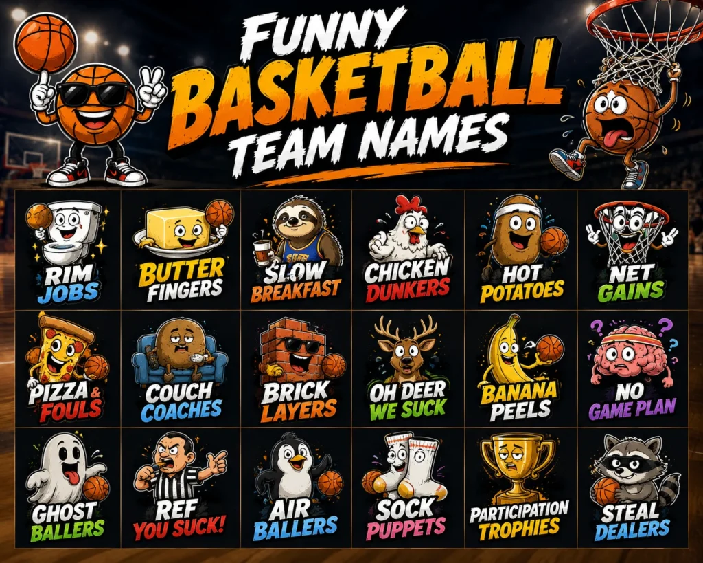 180 Funny Basketball Team Name Ideas