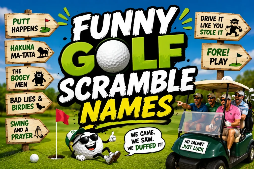 250+ Funny Golf Scramble Names for Your Team