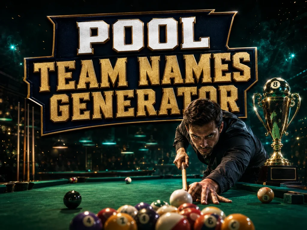 Pool Team Names Generator: 200+ Ideas