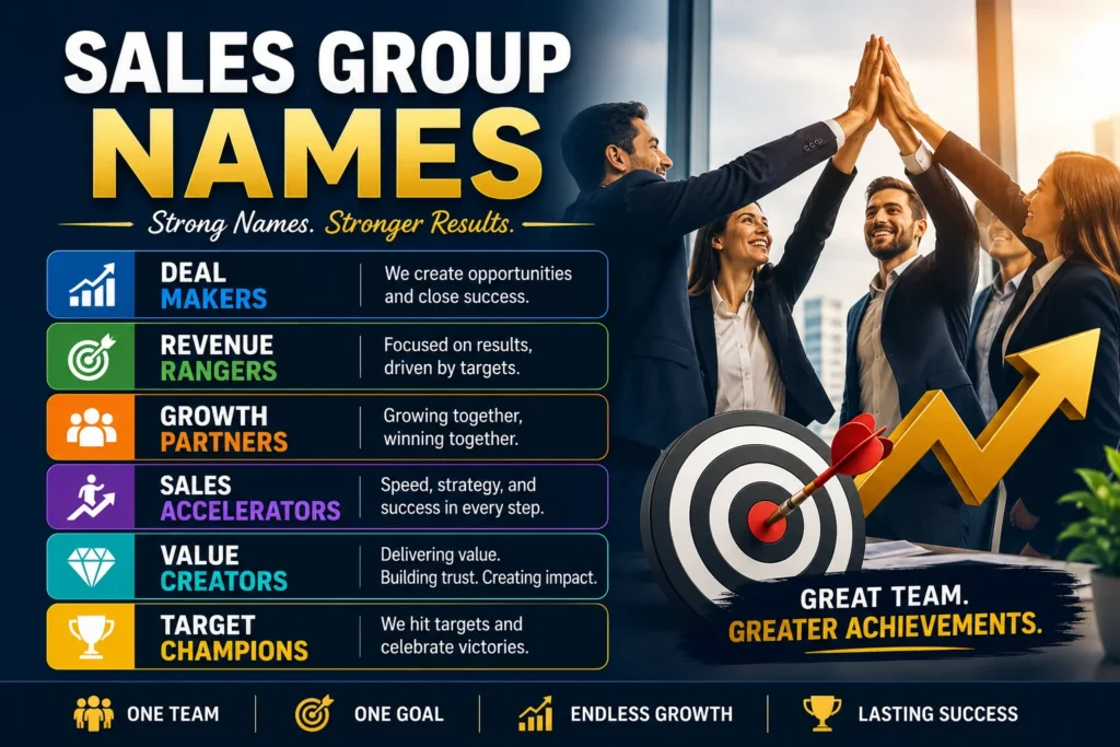 180+ Sales Group Name Ideas: Funny, Cool & Professional